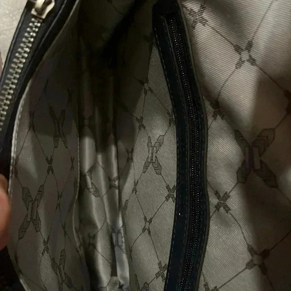 Aimee Kestenberg Blue Pebble Leather Suede Crossbody Handbag magnet closure - Picture 10 of 15